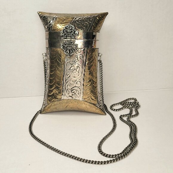 Metal Purse BAG Handcrafted Cosplay Costume Medieval 7"x4.5" Pillow Purse - Picture 1 of 12